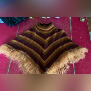 Vintage Mohair Wool Poncho